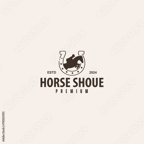 horseshoe  or stable horse logo