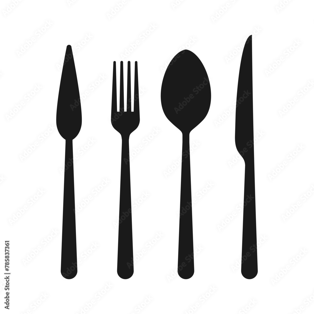 Spoon, fork, knife. Cooking logo template Spoon, fork, knife. Cooking logo template