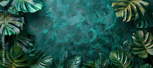 "Luxury Jungle: Green Leaf Pattern Background" © DesignViralHub