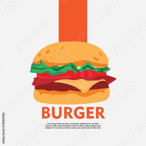 Simple Poster Food design Burger