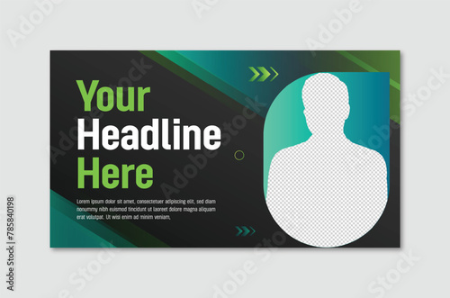 Modern youtube thumbnail design template 