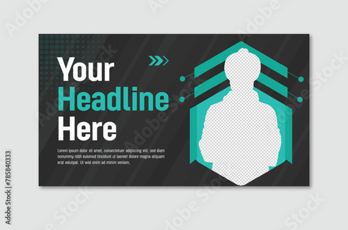 Modern youtube thumbnail design template 