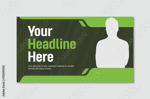 Modern youtube thumbnail design template 