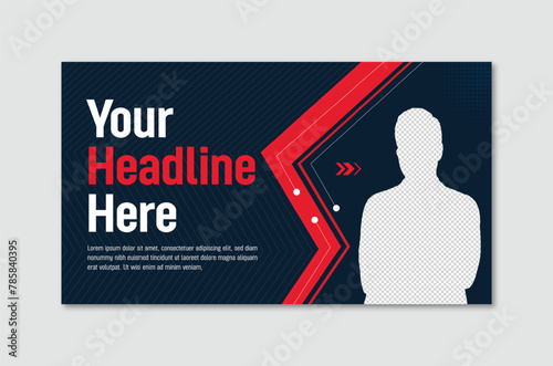 Modern youtube thumbnail design template 
