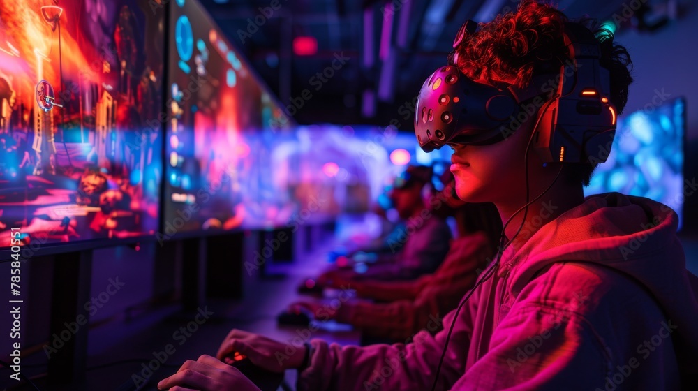 An AI-enhanced gaming environment where virtual worlds adapt and evolve based on player interactions An AI-enhanced gaming environment where virtual worlds adapt and evolve based on player interactions