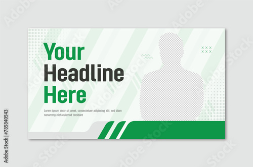 Modern youtube thumbnail design template 