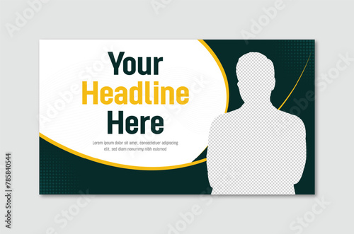 Modern youtube thumbnail design template 