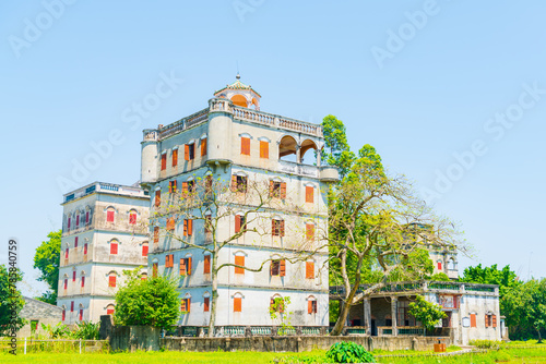 Diaolou Group in Zili Village, Kaiping Diaolou, Jiangmen, Guangdong, China photo