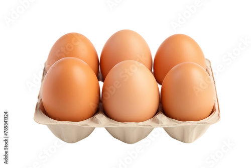White background enhancing the contrast of the eggs' warm tones. © Stocks