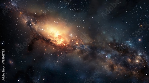 A stunning photograph of a galaxy