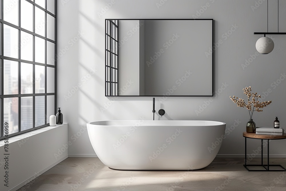 Bathroom Wall Mockup created with Generative AI Bathroom Wall Mockup created with Generative AI