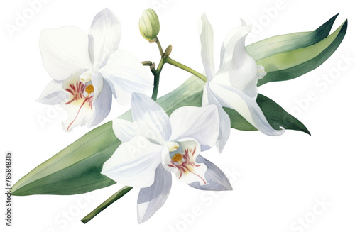 PNG White orchid flower nature plant lily