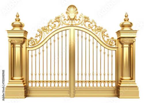 PNG Gold gate white background architecture protection photo