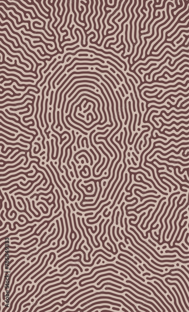 Brown Turing Diffusion Abstract Organic Pattern Vector