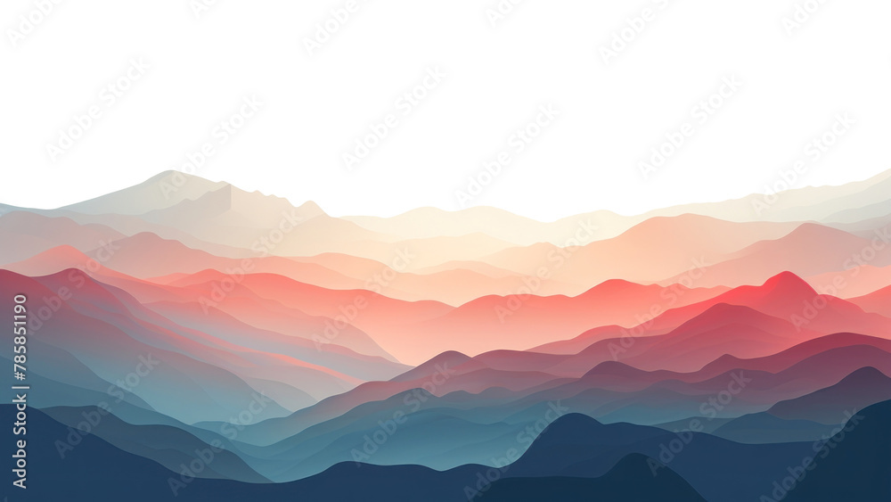 Obraz premium PNG Pastel mountain landscape backgrounds sunlight