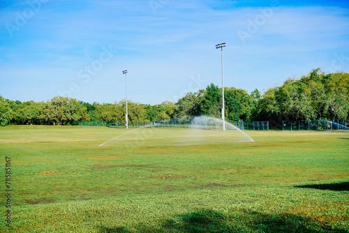 irrigation of a big sports field