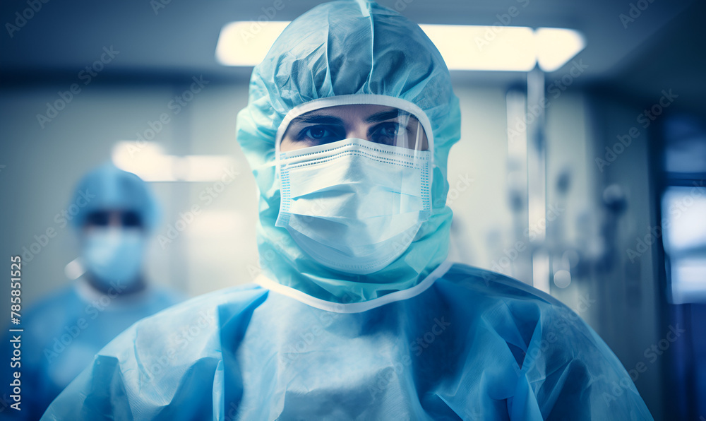 Portrait of Female Surgeon in Operating Theater Portrait of Female Surgeon in Operating Theater