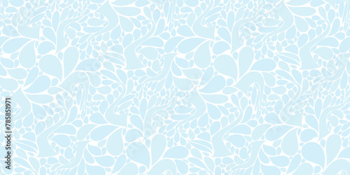 Organic motif, botanical motif background. Seamless pattern.Vector.スタイリッシュな有機的パターン photo