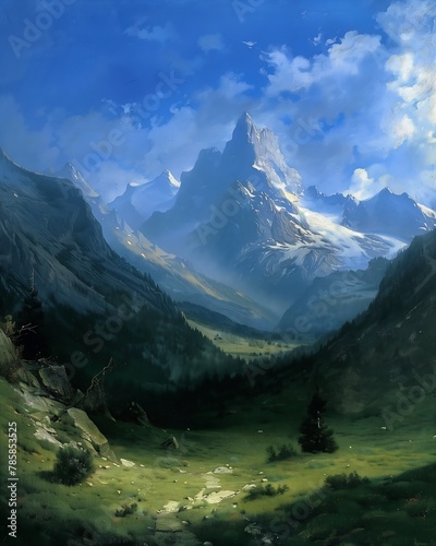 mountain landscape valley distance music album cover amazing forest glacier streaming tempered solitude greens creeping forward tundra listing ambient