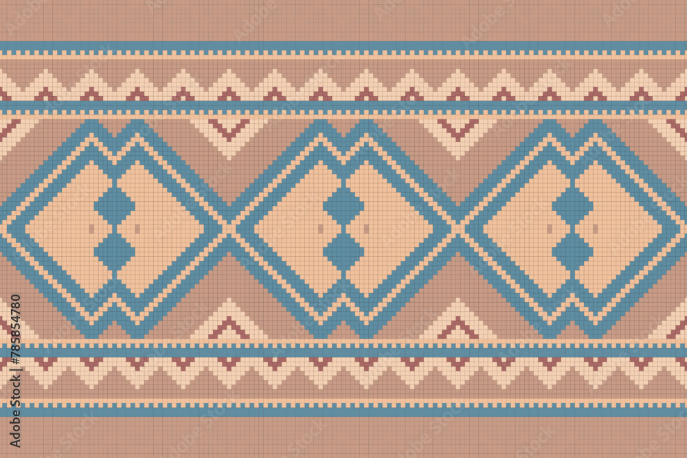Ikat Seamless Pattern Embroidery Background. Ikat Designs Geometric Ethnic Oriental Pattern traditional.aztec Style Abstract Vector design for Texture,fabric,clothing,wrapping,sarong. Ikat Seamless Pattern Embroidery Background. Ikat Designs Geometric Ethnic Oriental Pattern traditional.aztec Style Abstract Vector design for Texture,fabric,clothing,wrapping,sarong.