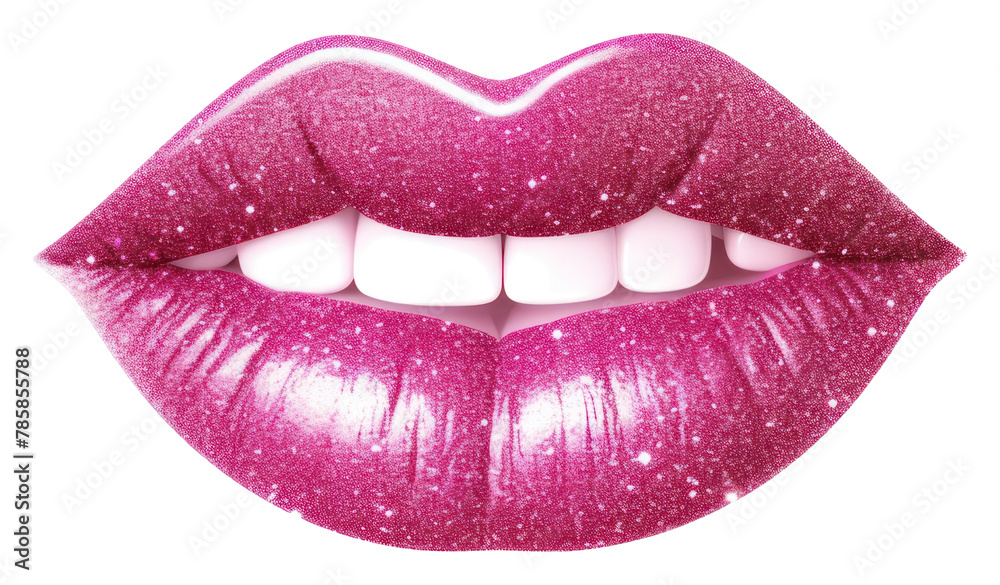 PNG Pink lip icon cosmetics lipstick glitter PNG Pink lip icon cosmetics lipstick glitter