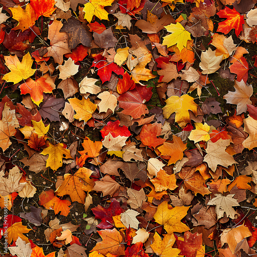 Autumnal Leaves Collage, Earth Tones, Seasonal Natural Background Autumnal Leaves Collage, Earth Tones, Seasonal Natural Background