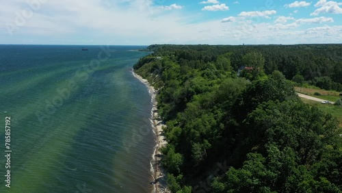 Beautiful Landscape Cliff Mechelinki Piekny Krajobraz Klif Aerial View Poland