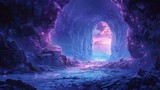 Title: Mystical Cave of Ancient Prophecies - Illustration
