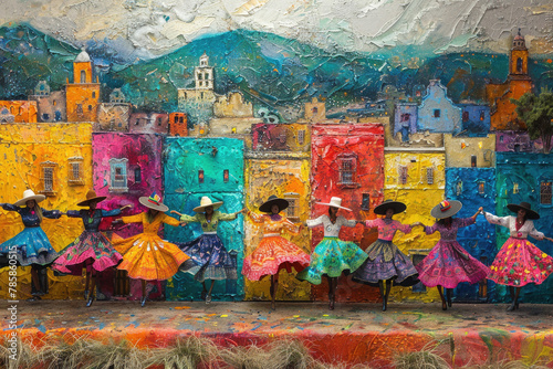 Colorful scene capturing the joy and vibrancy of Cinco de Mayo festivities