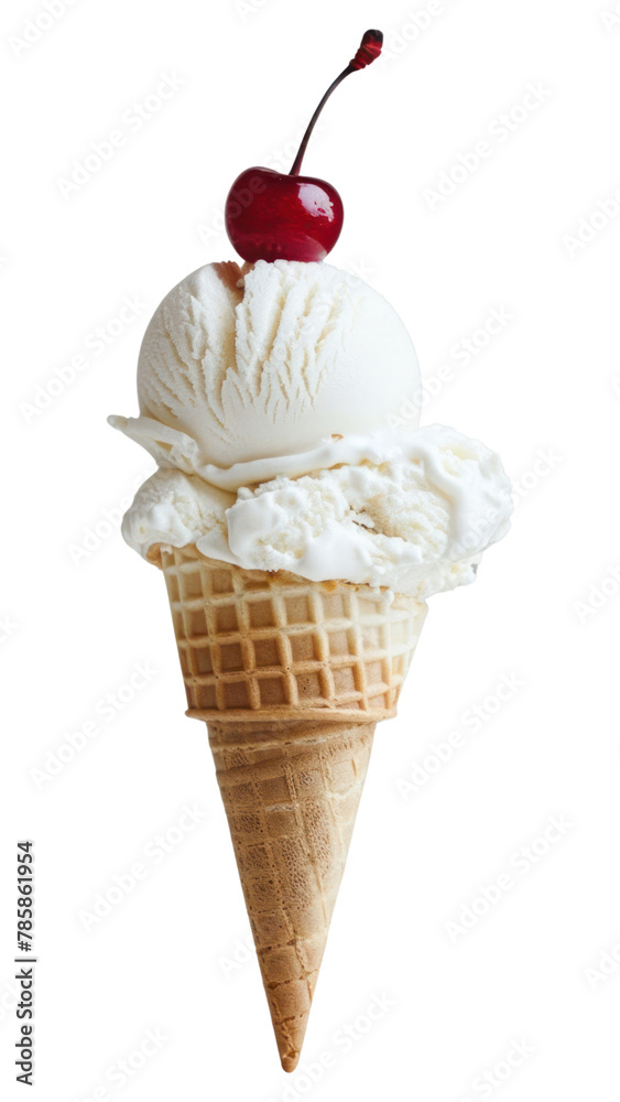 PNG Ice cream scoop on a cone dessert creme food PNG Ice cream scoop on a cone dessert creme food
