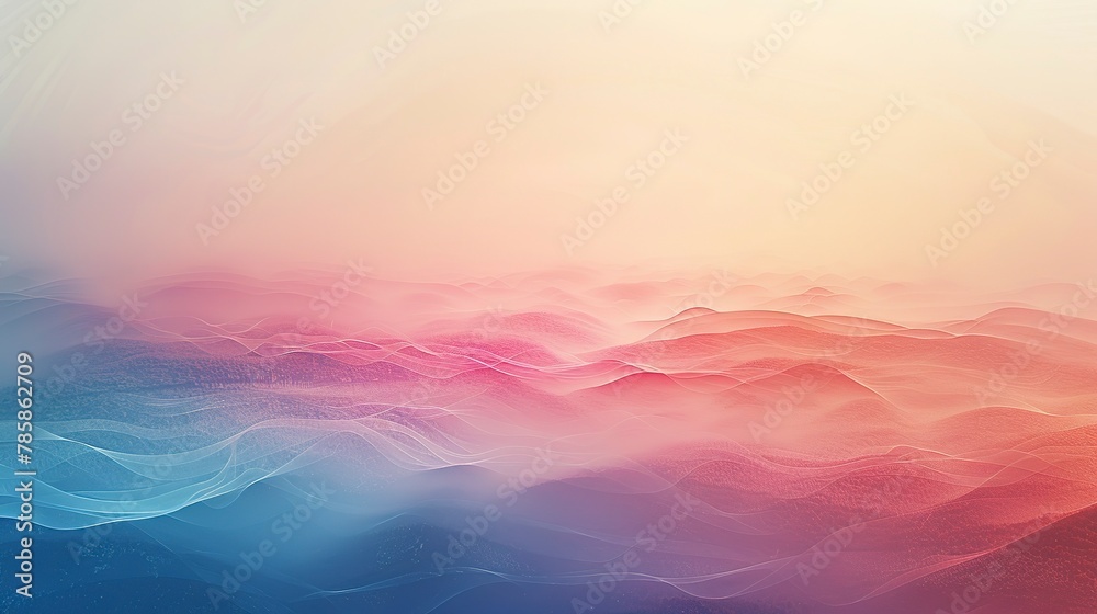 Soft, ethereal abstract gradients mimicking the gradual warming of the environment, from cool to warm tones. 