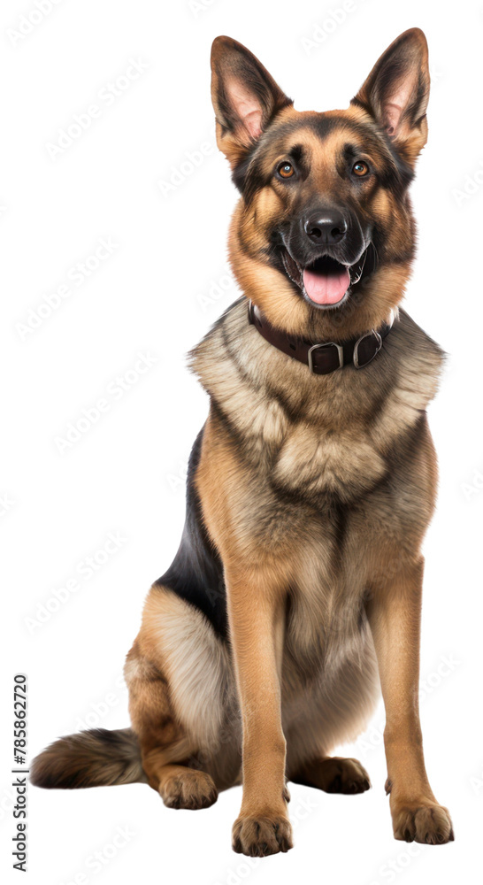 PNG German Shepherd wearing collar with name tag mammal animal pet
