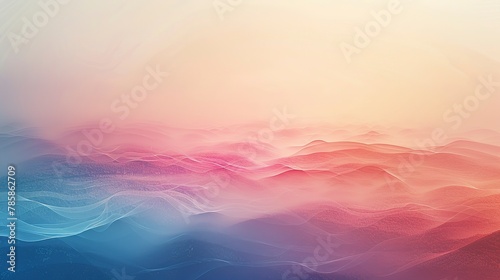 Soft, ethereal abstract gradients mimicking the gradual warming of the environment, from cool to warm tones.  photo
