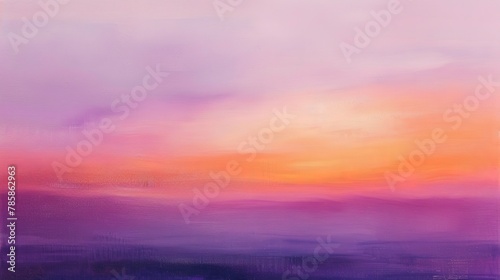 Soft, ethereal abstract gradients mimicking the serene and tranquil summer sunsets in purples, pinks, and oranges. 