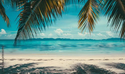 summer time in beautiful beach background copy space