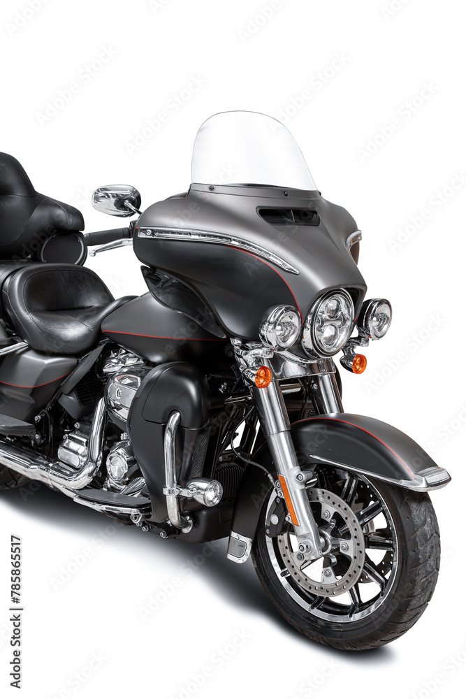 Classic luxury touring motorcycle isolated on white background Classic luxury touring motorcycle isolated on white background