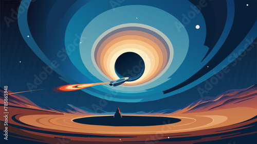 In the far reaches of the universe a peaceful scene was interrupted by the sudden appearance of a swirling vortex. Crackling with energy the