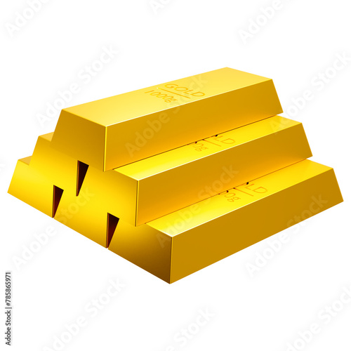 Gold bars stack 3d render. gold investing.