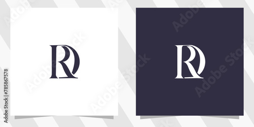 Εκτύπωση καμβά letter dr rd logo design