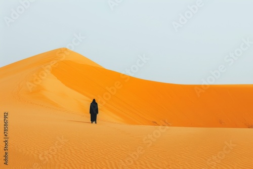 Solitude in the Vast Desert Dunes