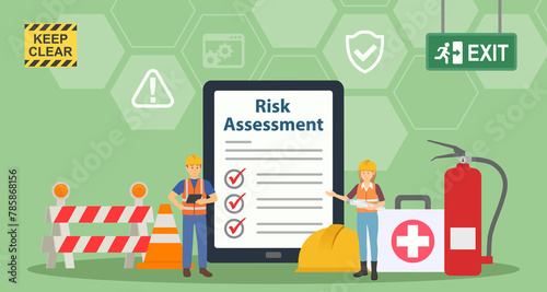 Occupational Risk Assessment Background. Occupational Safety and Health Concept