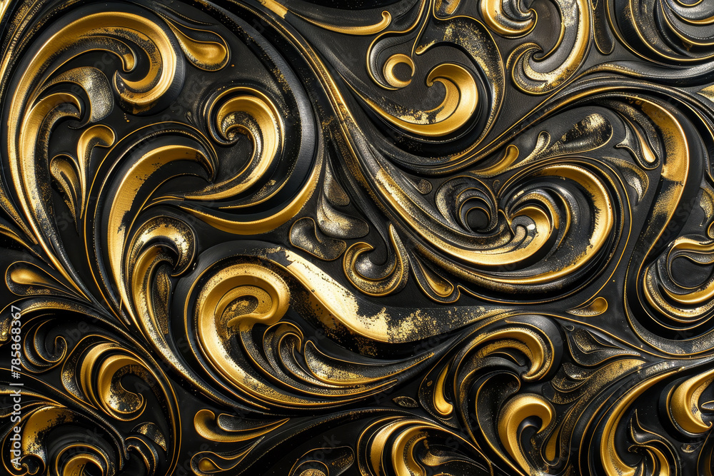 A luxurious background with a blend of gold and black swirls, creating an abstract pattern that exudes opulence and sophistication. A luxurious background with a blend of gold and black swirls, creating an abstract pattern that exudes opulence and sophistication.