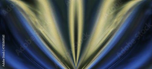 Golden blue graphic illustration