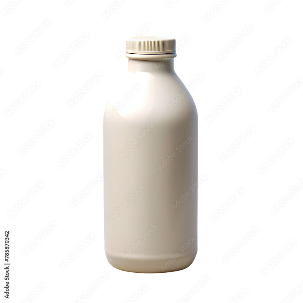 White plastic bottle with a cap White plastic bottle with a cap
