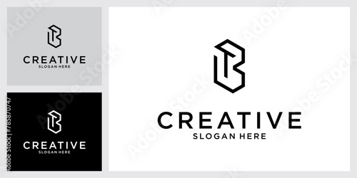 TB or BT initial letter logo design vector.