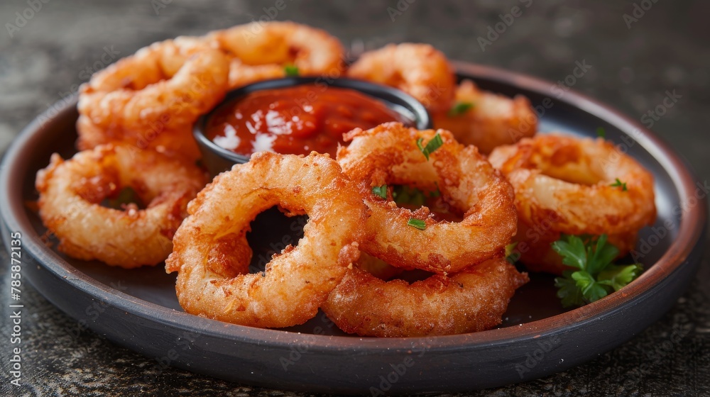 Delicious onion rings are onion rings dipped in batter and then fried to a golden brown. They have a crispy outer crust and a soft, juicy inner layer. They are often served with a spicy sauce or mayon Delicious onion rings are onion rings dipped in batter and then fried to a golden brown. They have a crispy outer crust and a soft, juicy inner layer. They are often served with a spicy sauce or mayon