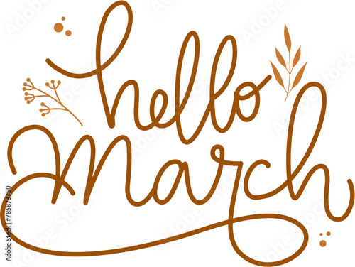 Hello March Lettering, Hello March 