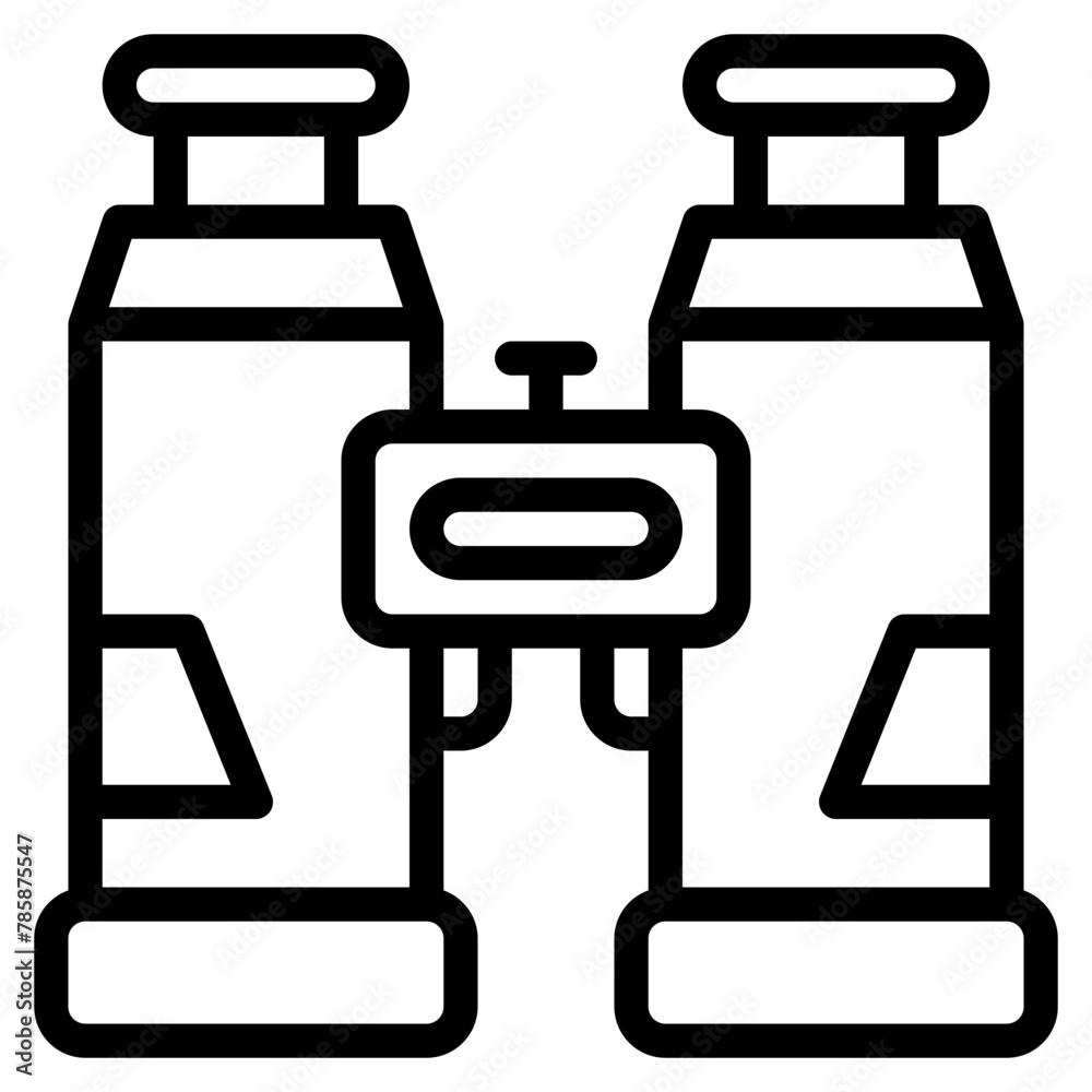 binocular icon line style, suitable for web and mobile app. binocular icon line style, suitable for web and mobile app.