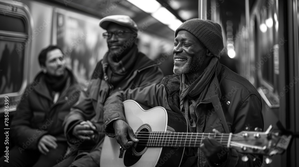 Spontaneous Subway Musical Collaboration