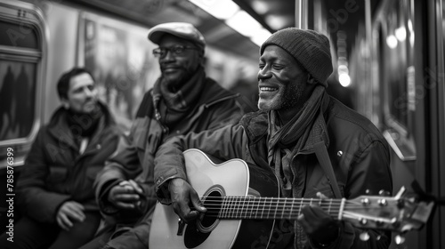 Spontaneous Subway Musical Collaboration